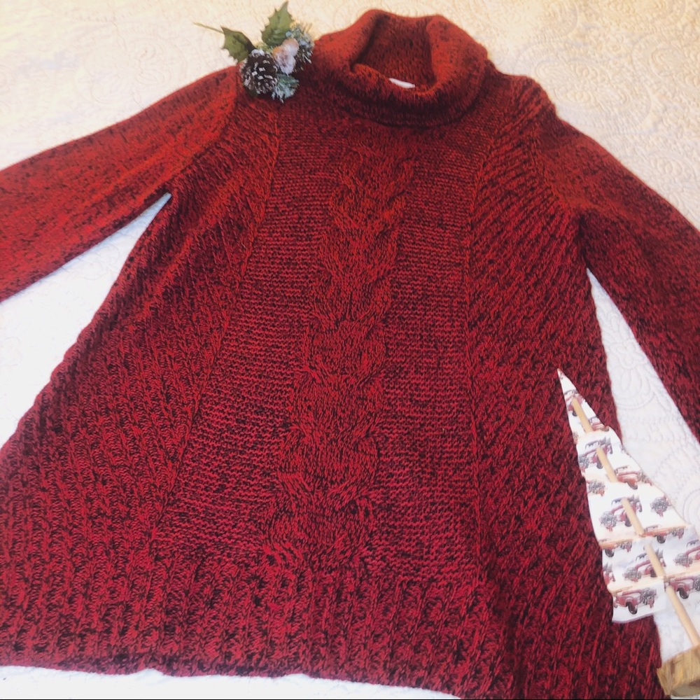 Red Charter Club Sweater with Neck